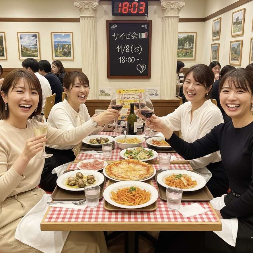 【11/8(土)】おしゃべりとご飯とドリンクを楽しむサイゼ会