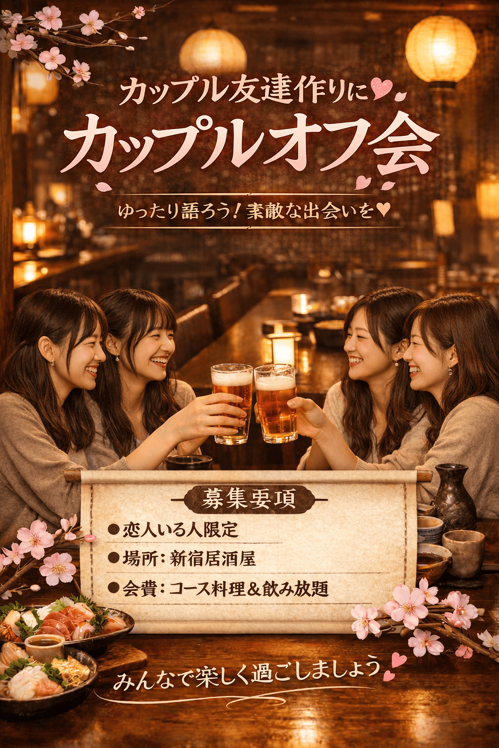 🚨残4名🚨フェムor中性のカップルオフ会🌈