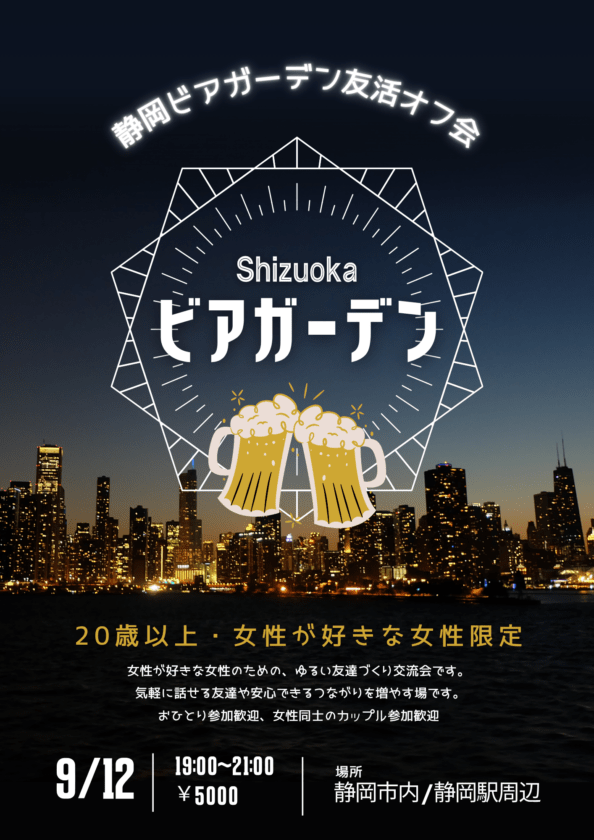 現在7名【静岡】ビアガーデン友活オフ会